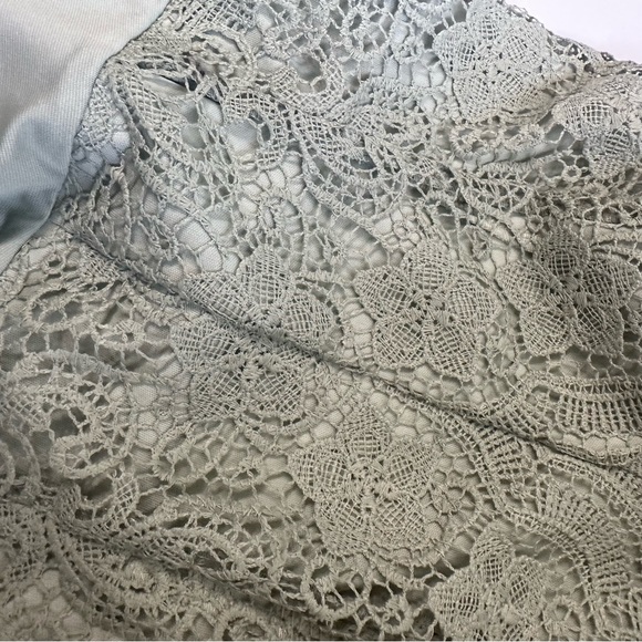 Mint Green Lace Crochet Onesie Bodysuit Thong - NWT - Picture 4 of 4